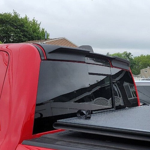 Solid Spare For 2019-2023 24 Dodge Ram 1500 Truck Crew Cab Matte Black Roof Spoiler Wing