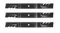 Solid Spare 3 Mulching Replacement Blades for John Deere GY20852 X140, D140, D150, D160 48"