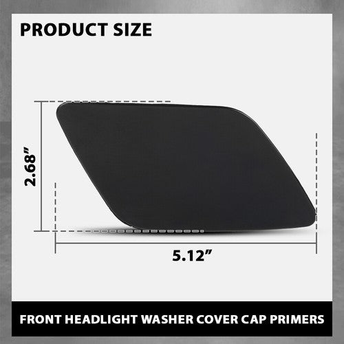 Solid Spare Fit For 2005-2008 Audi A6 Quattro Headlight Washer Cover Cap Left & Right Side