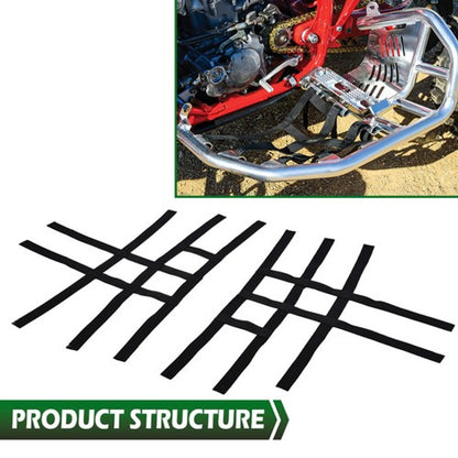 Solid Spare Nerf Bar Nets Replacement Webbing Fit For Tusk Alba Honda Yamaha Suzuki Kawasaki