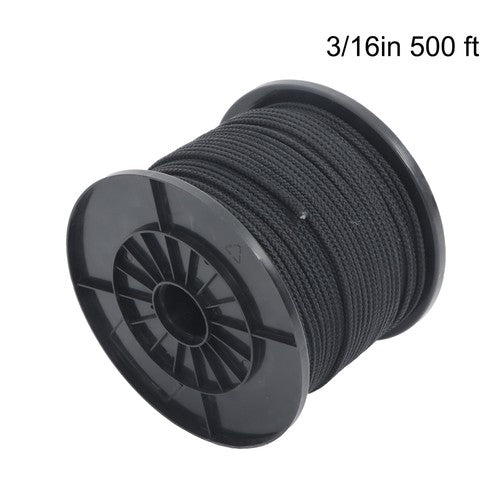 Solid Spare 3/16 Inch 500-Feet Hollow Braid Polypropylene Rope, Tensile Strength-750 Pounds