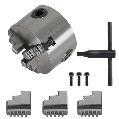 Solid Spare K11-80 Self-centering Lathe Drilling Part 80mm 3 Jaw Lathe Chuck Manual Chuck 3"