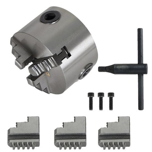 Solid Spare K11-80 Self-centering Lathe Drilling Part 80mm 3 Jaw Lathe Chuck Manual Chuck 3"