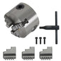 Solid Spare K11-80 Self-centering Lathe Drilling Part 80mm 3 Jaw Lathe Chuck Manual Chuck 3"