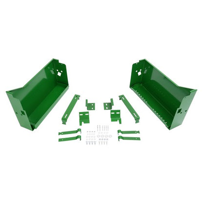 Solid Spare Left & Right Battery Box w/ Bracket For John Deere 2510 2520 3010 3020 4000