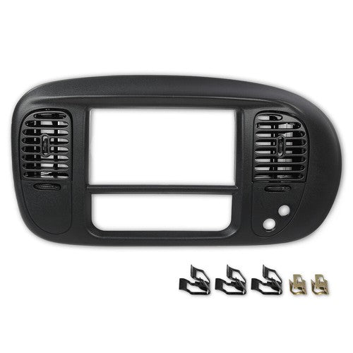 Solid Spare Fit For 97-03 Ford F150 Expedition Black Center Dash Radio Bezel w/ Air Vent