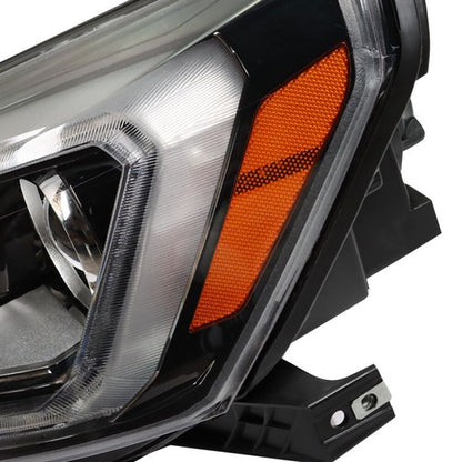 Solid Spare Headlights Halogen W/LED Tube Headlamps For GMC Acadia 2013-2016 2PCS Clear Lens