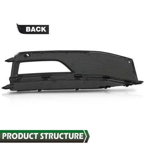 Solid Spare Fit For 13-16 Audi A4 Quattro B9 S4 S-Line Bumper Fog Light Lamp Bezel Left