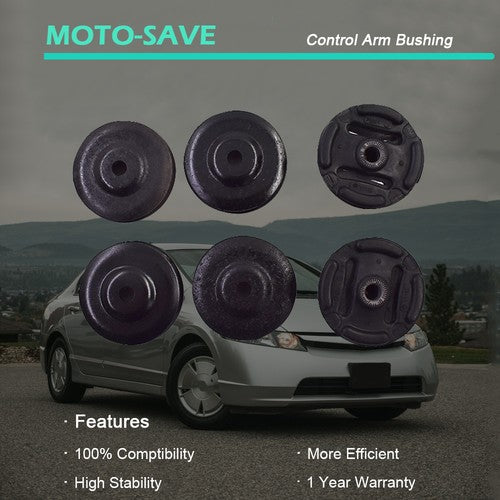 Solid Spare 6Pcs For 91-16 Honda Civic Rear Differential Arm Mounting Bushing&Support Rubber