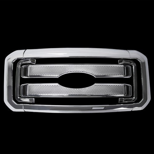 Solid Spare For 2011-2016 Ford F250 F350 Super Duty Chrome Grille Grill Full Overlay Cover