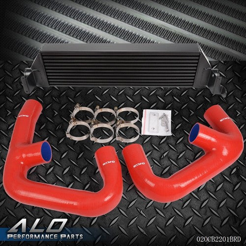 Solid Spare Fit For Volkswagen Golf R GTI MK7 Twin Core Intercooler + Hose Upgrade Kit