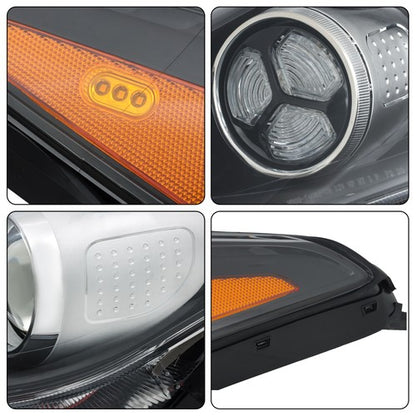 Solid Spare For Kia Sportage 2017-2022 Clear Halogen w/LED DRL 1Pair Headlights Assembly Set