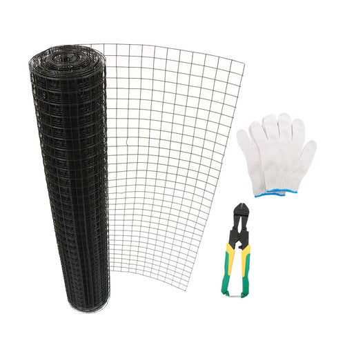 Solid Spare 48" x 50' Chicken Rabbit Mesh 1.5in Electric Welding Net With Glove & Pliers