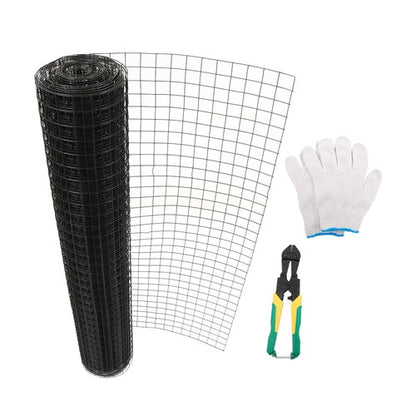 Solid Spare 48" x 50' Chicken Rabbit Mesh 1.5in Electric Welding Net With Glove & Pliers