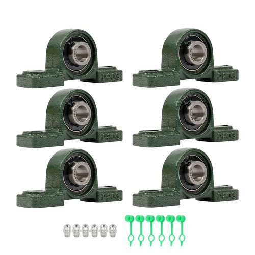 Solid Spare 6Pcs UCP202-10 Pillow Block Mounted Ball Bearing 5/8" Bore Cast Iron Base New
