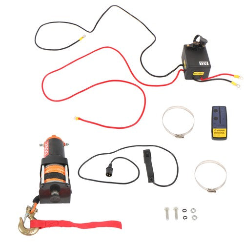 Solid Spare 2500 lbs Electric Winch 50ft Synthetic Rope 12VDC/1.2HP Wireless & Wired Remote