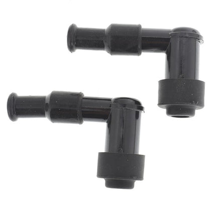 Solid Spare 2×Spark Plug Boot Cap Cover Resistor LB05F 90 Degree ATV Motorcycle Snow