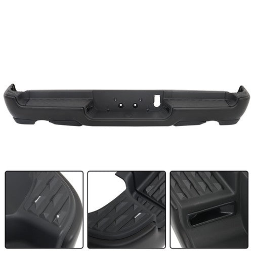 Solid Spare w/ Vent,w/o Sensor Holes Black Metal Rear Bumper Suitable For RAM 1500 2019-2022