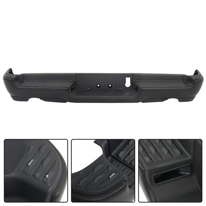 Solid Spare w/ Vent,w/o Sensor Holes Black Metal Rear Bumper Suitable For RAM 1500 2019-2022