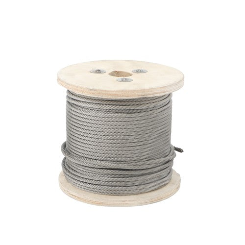 Solid Spare 3/16" 7x19 Stainless Steel Cable - 250FT T304 Wire Rope 3700lb Fracture Strength