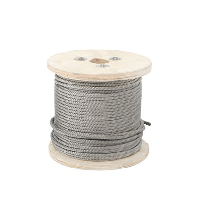 Solid Spare 3/16" 7x19 Stainless Steel Cable - 250FT T304 Wire Rope 3700lb Fracture Strength