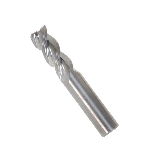 Solid Spare 1/2" 3 Flute Carbide End Mill for Aluminum x 1-1/4" Cutting Length 3PCS