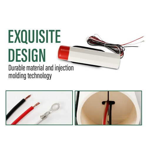 Solid Spare New 2pcs Boat Trailer Guide-on Post Pipe Guide LED Lights Submersible