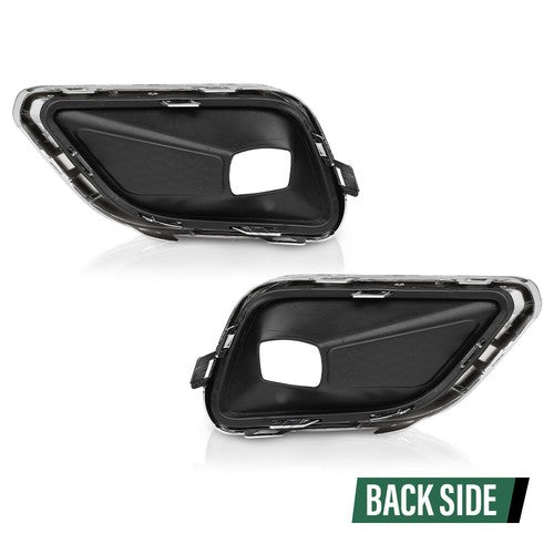 Solid Spare Fit For 2019-2020 Jeep Cherokee Front Bumper Fog Light Cover Bezel Left+Right