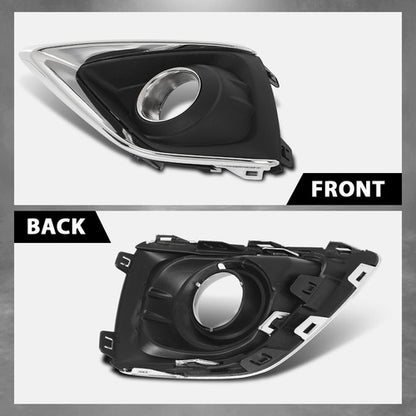 Solid Spare Fit For 2019-2020 Buick Envision Fog Light Bezel Lamp Cover w/ Chrome Trim Left