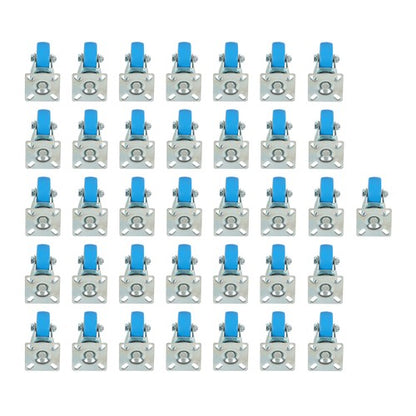 Solid Spare 36 Pack Caster Swivel Plate On Blue Polyurethane Wheels 2" Size Wheels No Brake