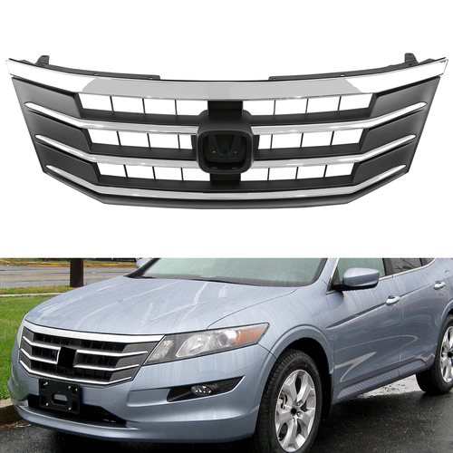 For 2010 2011 2012 Honda Crosstour EX EX-L Front Upper Chrome Bumper Mesh Grille