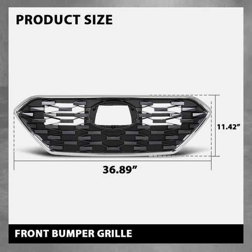 Solid Spare Front Bumper Upper Grille W/O Adaptive Cruise Fit For 2020-2022 Hyundai IONIQ