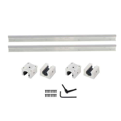 Solid Spare 2Pcs SBR12-500mm Linear Guide Rails with SBR12UU Bearing Blocks 4Pcs