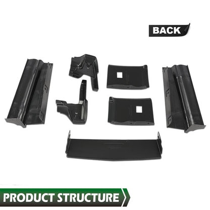 Solid Spare Fit For 1979-1985 Cadillac Eldorado Rear Bumper Fillers Set of 7 Black