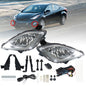 Solid Spare For 2011 2012 2013 Hyundai Elantra Clear Bumper Fog Light w/Bulbs Wiring Switch