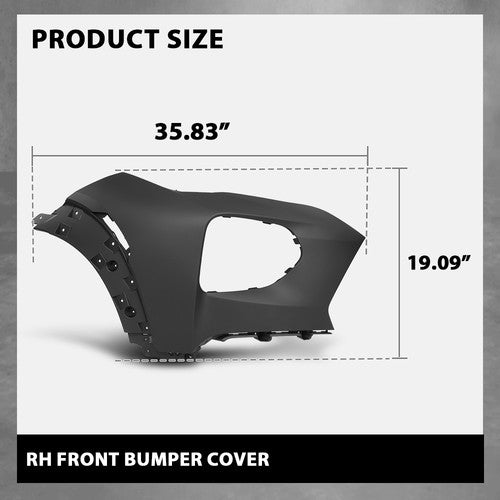 Solid Spare Front Upper Bumper Cover Right Side Fit For 2021 2022 2023 Chevy Trailblazer