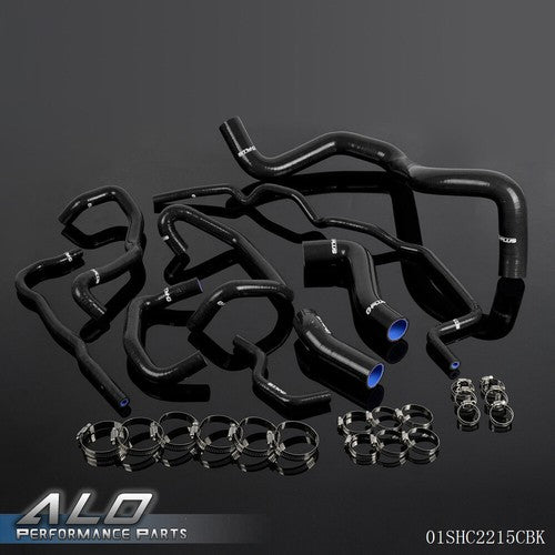 Solid Spare Silicone Radiator Coolant Hose Kit Black Fit For 99-06 VW Golf 1.8T Turbo MK4