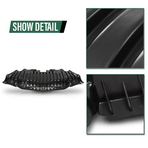 Solid Spare Fit For 16-21 Mercedes-Benz C300 Front Engine Splash Shield Guard Under Cover