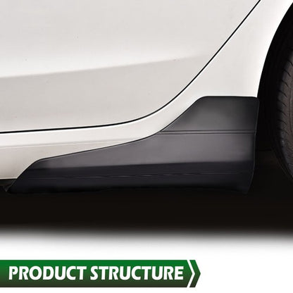 Solid Spare Fit For 2017-2021 Tesla Model 3 Side Skirt Panel Splitter Body Kit Matte Black