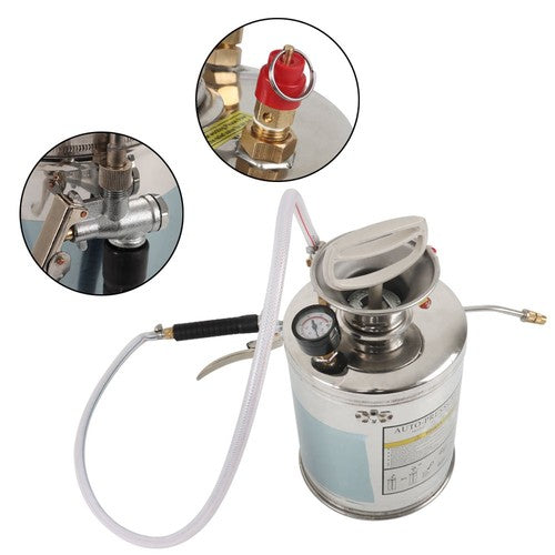 Solid Spare 1 Gallon 4L Pump Sprayer w/ 3ft Reinforced Hose Stainless Steel Sprayer