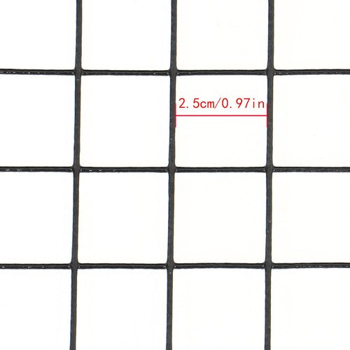 Solid Spare 16 Gauge Black Welded Wire Fence Vinyl Coated Chicken Rabbit Mesh 1inch 24"x100'