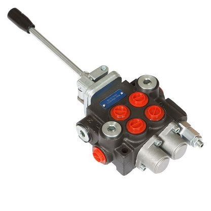 Solid Spare 2 Spool 11GPM Hydraulic Control Valve Double Acting 3600 PSI BSPP Port US