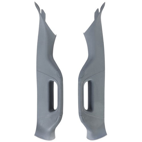 Solid Spare Left + Right A Pillar Handle Trim Grey Gray FOR 2011-2016 Ford F250 F350 F550