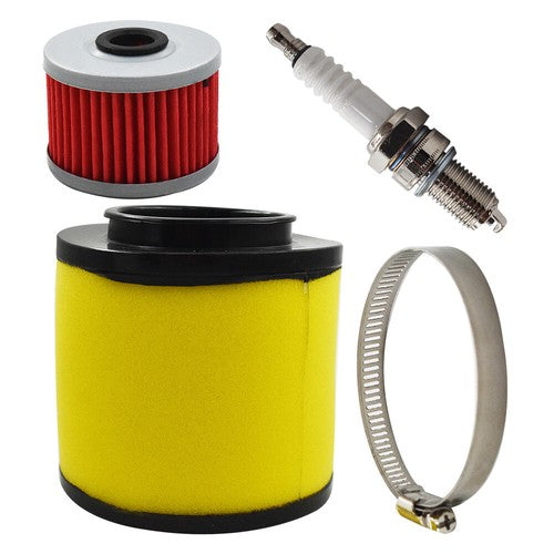 Solid Spare Air Oil Filter & Spark Plug For Honda Foreman 450 TRX450ES 4x4 ES 1999-2001