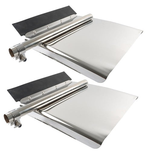 Solid Spare For Volvo VNL Semi Truck Quarter Fender Set 24"x24" Stainless Steel Tube Bracket