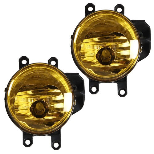 Solid Spare Side RH+LH For 16-20 Toyota Tacoma Amber Lens Clear Fog Lights Assembly