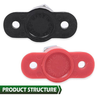 Solid Spare Red & Black Junction Block Power Post Set Insulated Terminal Stud 3/8"