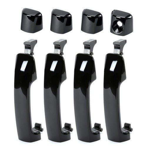 Solid Spare 4 PCS For Toyota Tundra Sequoia 2011-2019 GLOSSY Black Painted Door Handle Kit