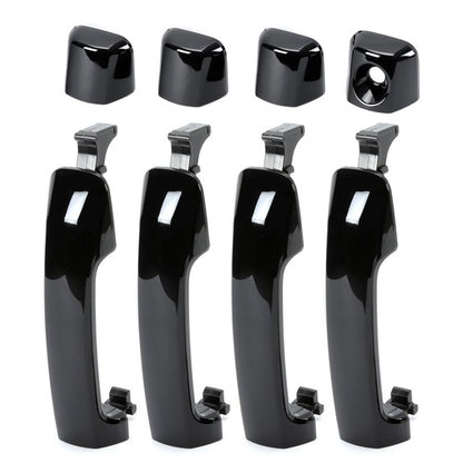 Solid Spare 4 PCS For Toyota Tundra Sequoia 2011-2019 GLOSSY Black Painted Door Handle Kit