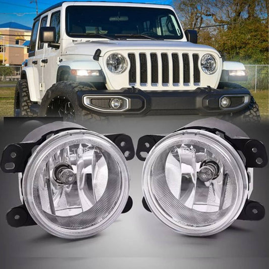 Solid Spare Pair 4 inch Fog Lights Front Bumper Driving Lamps for Jeep Wrangler JL JT JK